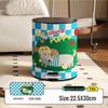 He Mu Cheng Double Layer Cartoon Stainless Steel Trash Can with Foot Pedal - Living Room & Kitchen