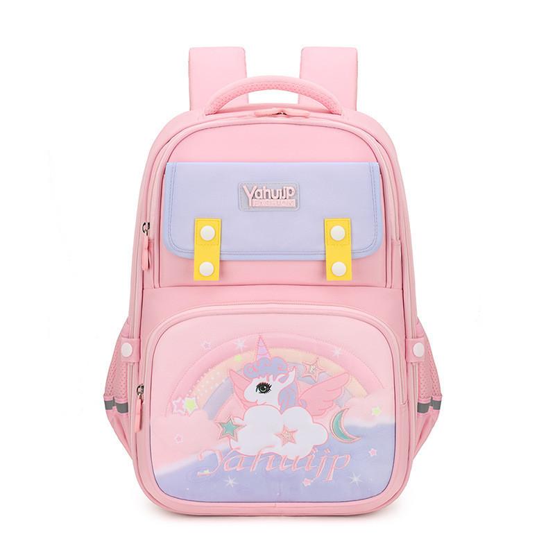 Delightful Cartoon Oxford Fabric Backpack For Kids With Ergonomic Shoulder Straps розовый