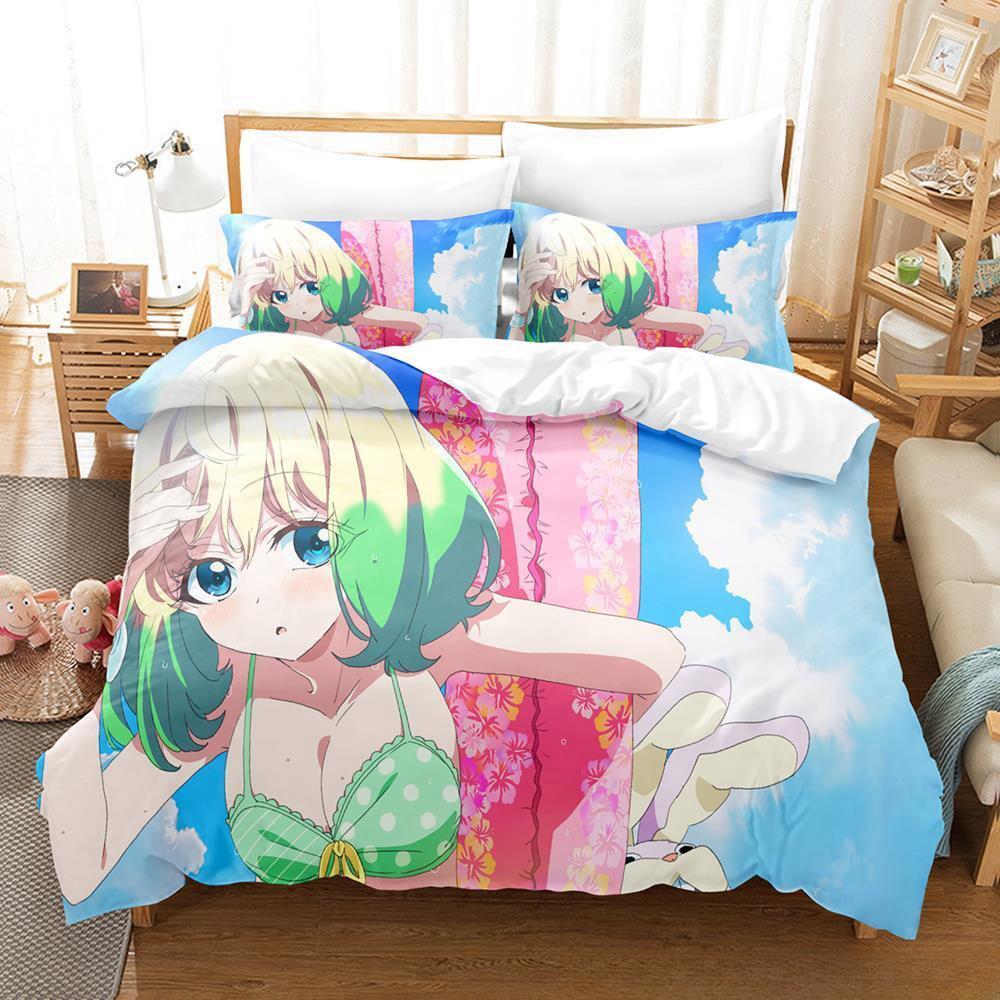 

Twin Star Exorcists Bedding Set 3D Kawaii Girl Anime Cartoon Duvet Cover 3PCS for Adult Kid Bedroom Home Textiles EU Twin 135x200cm