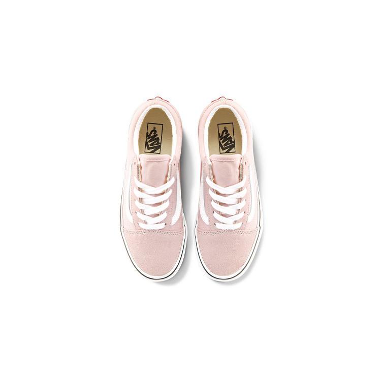 Vans Canvas Low Top Skateboard Shoes Pink White Children Aged 3 7 Years Old VN0A4BUUTC3
