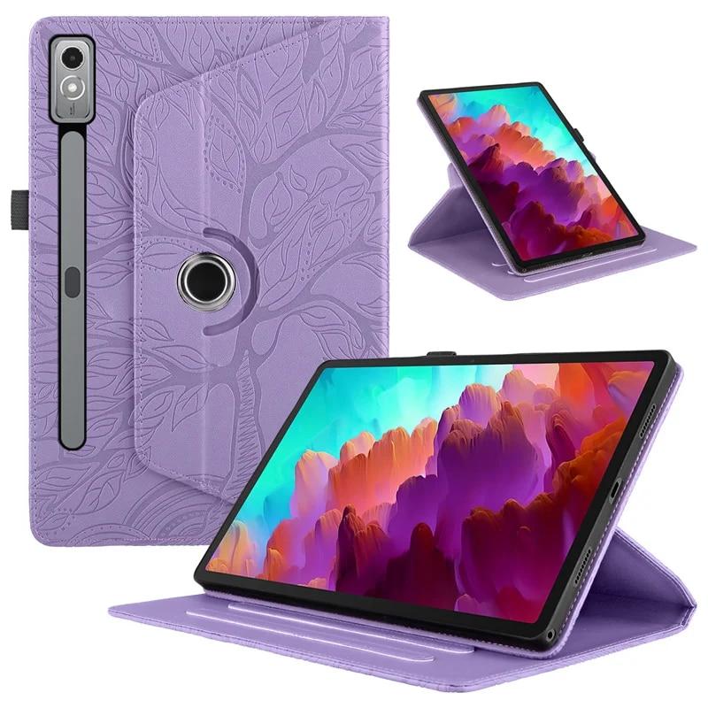 

Чехол для планшета, вращающийся на 360 градусов чехол для Xiaoxin Pad Pro 12,7 12 7, чехол с тиснением дерева, чехол Funda для Xiaoxin Pad 2023 12,7 P12, чехол для планшета TB-370FU Lenovo P12 12.7 Inch чёрный