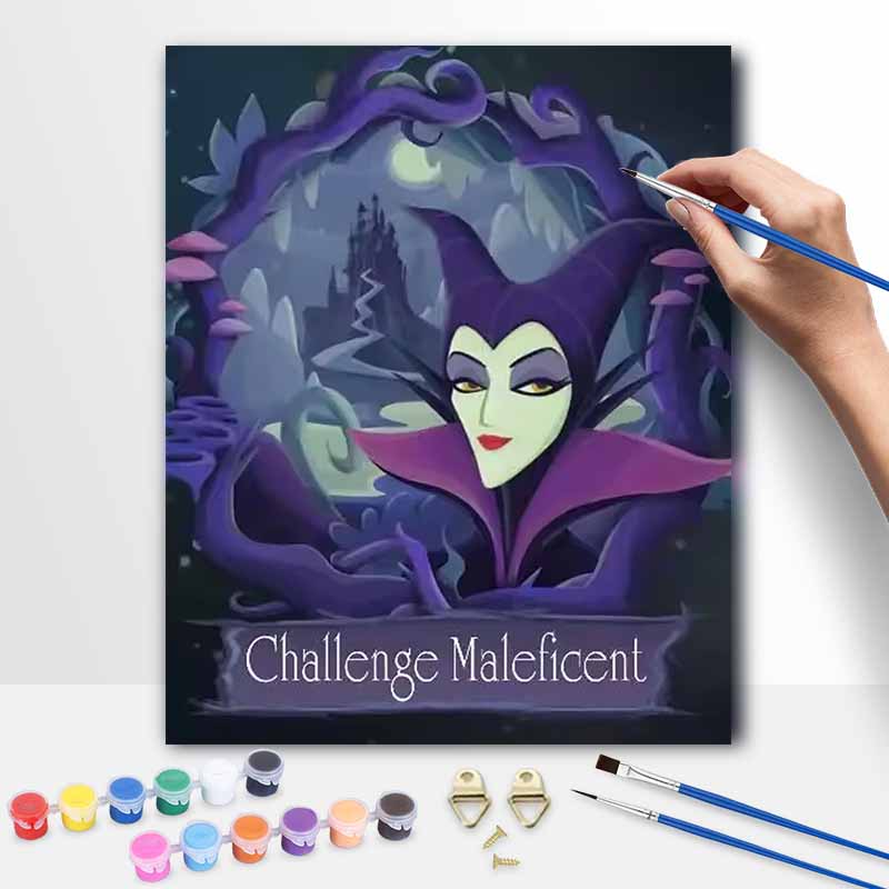 Disney oil painting Maleficent art handmade diy painting home decoration gift 20x30cm