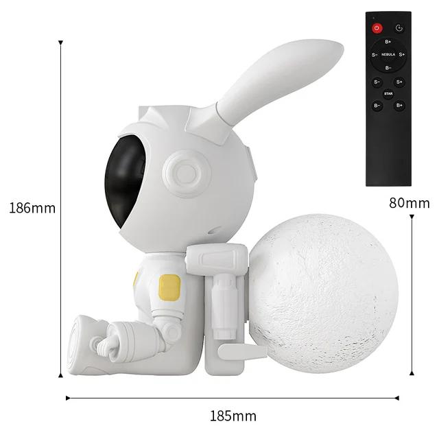 Iepure spațial Galaxy Star Nebuloasă Proiector Lumină de noapte LED Lampă porjector astronaut pentru dormitor Decorare acasă Cadouri pentru copii