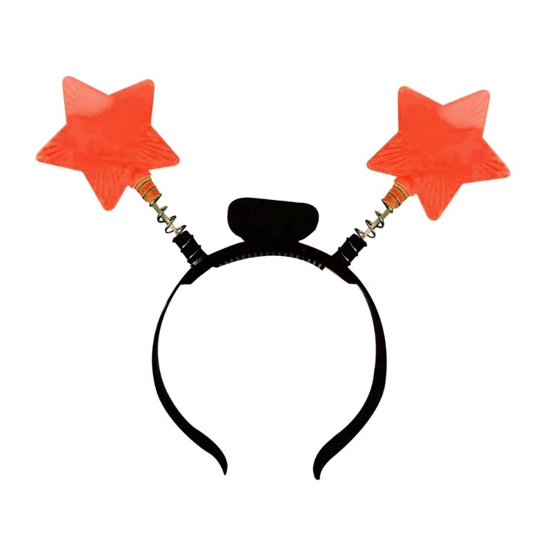 

New Year Star Headband Party Costume Light up 2025 Party Karaoke Photo Props Party Blingbling Hair Hoop Nightclub
