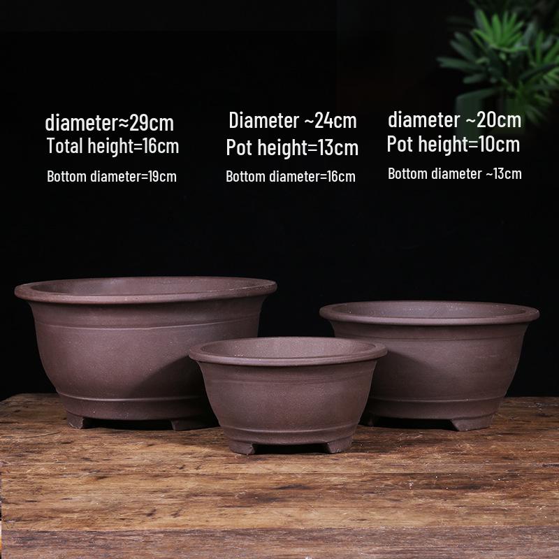 2021 Extra Large Purple Clay Tall Cylinder Ceramic Flower Pot