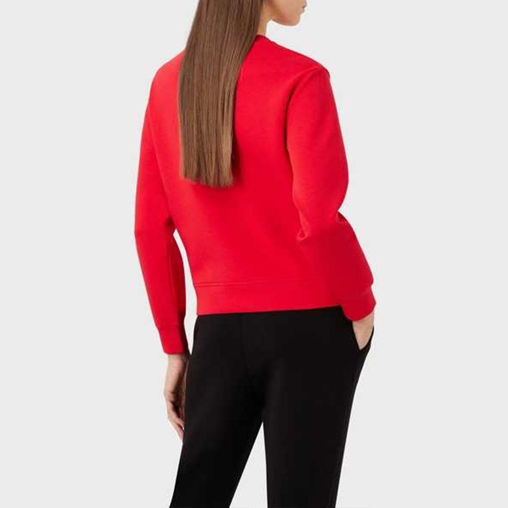 Emporio Armani SS23 Year Of The Rabbit Limited Edition Letter Rabbit Embroidered Crew Neck Sweatshirt Women Sweatshirt China-Red 3R2M6I-1JHSZ-0334