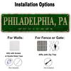 LINStore Philadelphia, PA City Sign Vintage Metal Wall Art Office/Home/Classroom Decor 4” X 16”