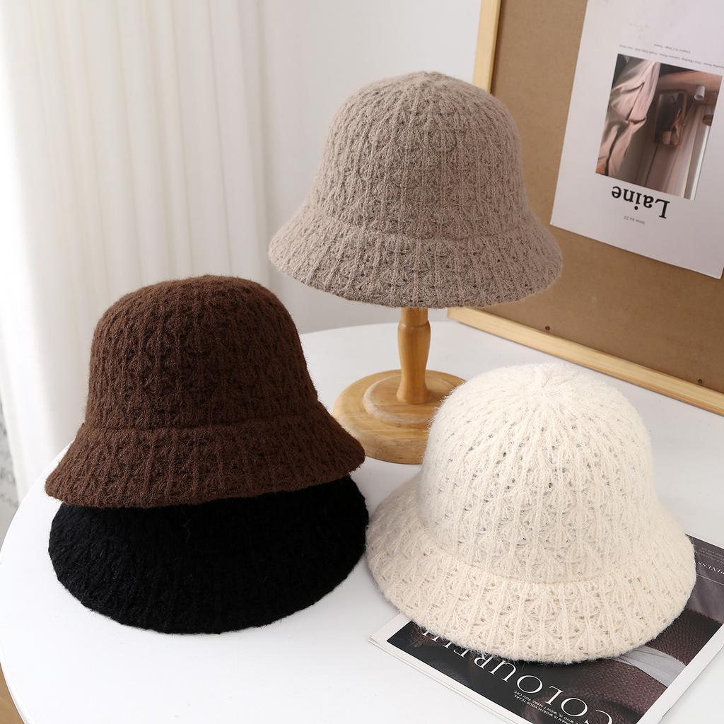 Women'S Winter Knit Cap With Foldable Bucket Hat For Casual Wear (Elegant Round Top Design) Vintage French Fisherman Hat