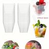 Clear Plastic Cups Without Spoon, Reusable Mini Dessert Cup, Party Supplies, Cups Plastic Travel for Cakes, Ice Cream, Tasting