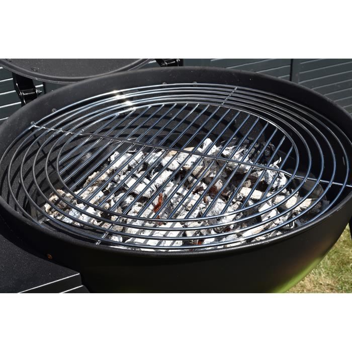 Ocelový rošt na gril na dřevěné uhlí - Cook'in Garden - Kulatý zkracovatelný rošt - Ø 55 cm