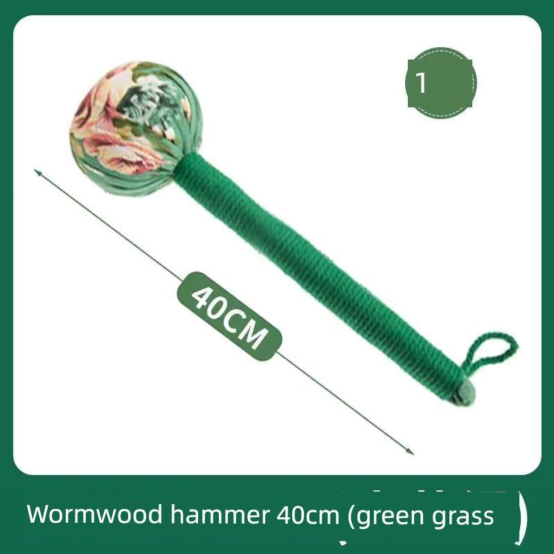 

Argy Wormwood Hammer Health Hammer Material Package Arm Meridian Dredging Gadget Homemade Argy Wormwood Hammer Mo Cervical Spine Beating Mugwort Health Hammer [Green] 40cm