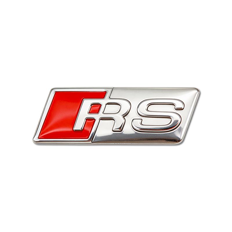 3D Aluminum Steering Wheel Badge Emblem Cover For Audi Q3 Q5 Q7 Q8 RS A3 A4 B8 B9 A5 A6 C7 A7 Black Silver Tuning Accessory