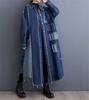 Mouhoukyou Cappotto Lungo in Denim Oversize da Donna Giacca Maxi Lunga Taglia Unica