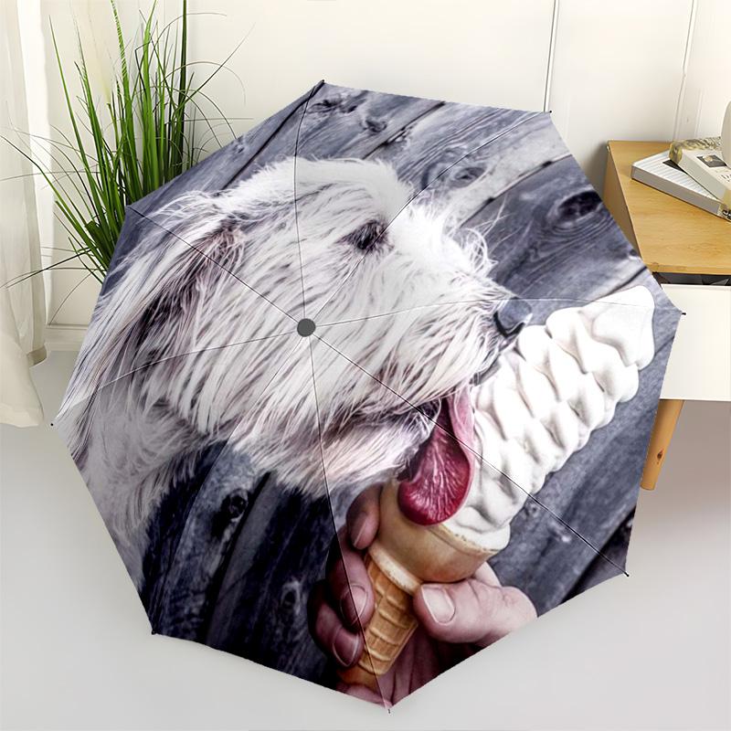 1pc animal Umbrella Portable Folding Umbrella Iron Frame Hole Bone Structure Outdoor Home Umbrella