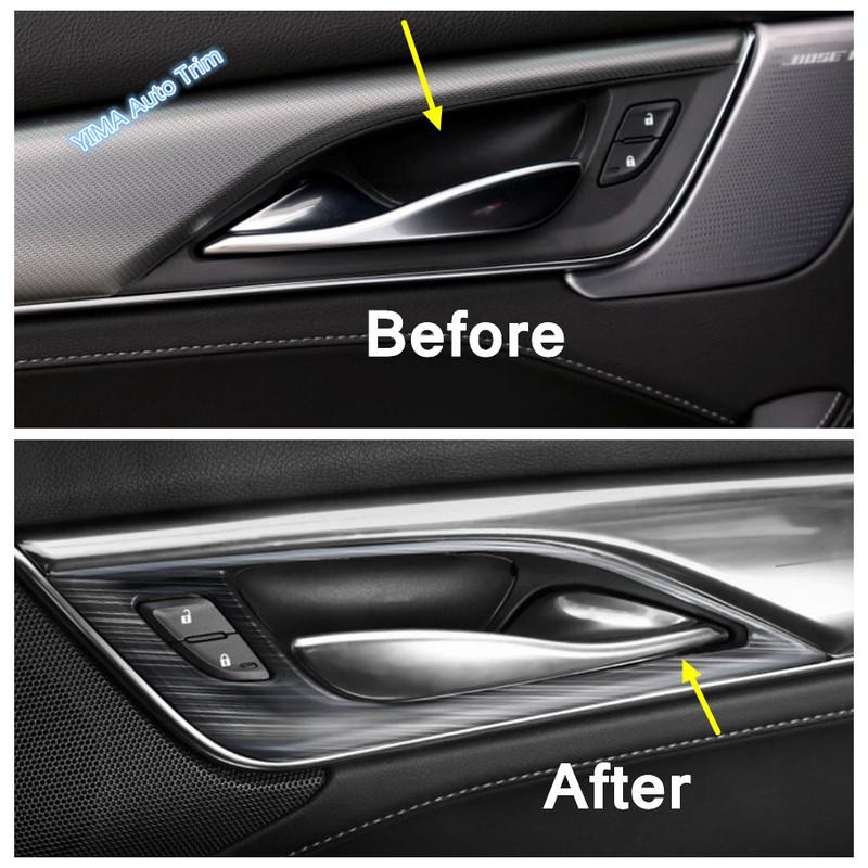 Black Car Glass Switch / Door Handle Bowl / Glove Box / Air AC Outlet Accessories Cover Trim For Cadillac CT5 CT5-V  - 2024