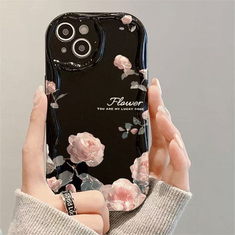 The new rose is suitable for iphone17pro mobile phone case Apple 1514 Japan and South Korea 13promax foreign trade 16x