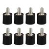 8pcs M3 Male Female Anti Vibration Rubber Isolator Mounts Set 8mm*8mm New