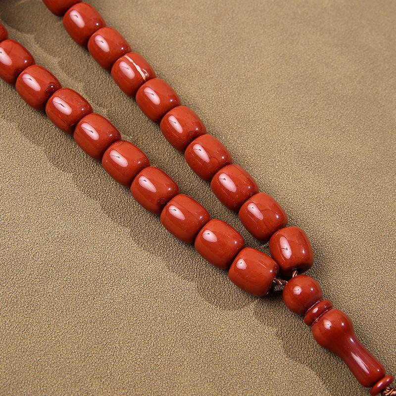 Cylindrical Kuka Prayer Beads Bracelet - 33-Bead Middle Eastern Style Buddhist/Muslim Praise Beads