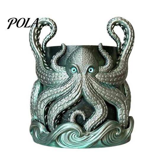 3D Printed Octopus Planter Planter, Artistic Coastal Plant Pot, Decorative Indoor Outdoor Container for Cactus, Succulents, Unique Desk Accessory Sun