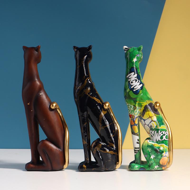 Colorful Leopard Resin Desktop Decoration