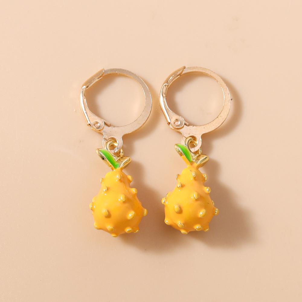 Cute Simulation Fruits Earrings for Women Grape Strawberry Apple Drop Earrings Girls Jewelry Gift