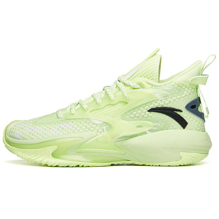 Új Anta Berserk 3 Shock Wave 3 Csúszásmentes Kopásálló Középmagas Szárú Teljesítmény Kosárlabda Cipő Férfi Fluoreszkáló Menta Zöld 112131601-9