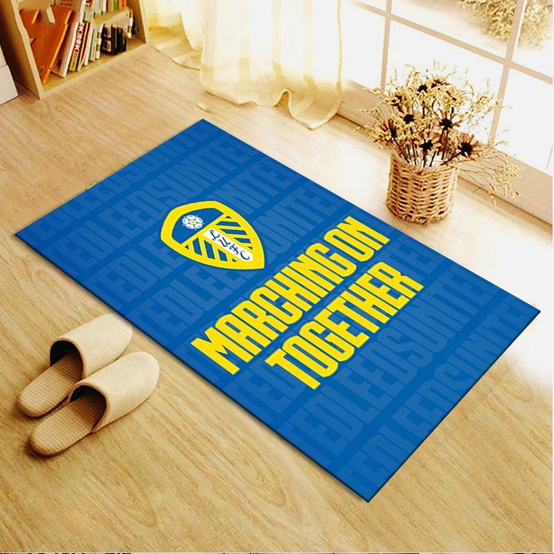 Nuovo Tappeto Leeds United 2025 per Soggiorno Camera da Letto Casa Decorazione Divano, Tappetino Antiscivolo per Giochi Bambini66