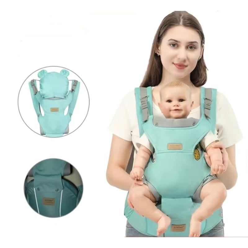 3 In 1 Baby Waist Seat Carrier Ergonomic With Windproof Hood Suitable For Winter