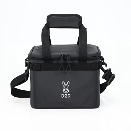 DOD Soft Kurara (4) 4L 6-Can Size Soft Cooler Bag with Extra Thick Insulation, Compact, Lightweight, and Easy To Handle, CL1-918-BK, Black