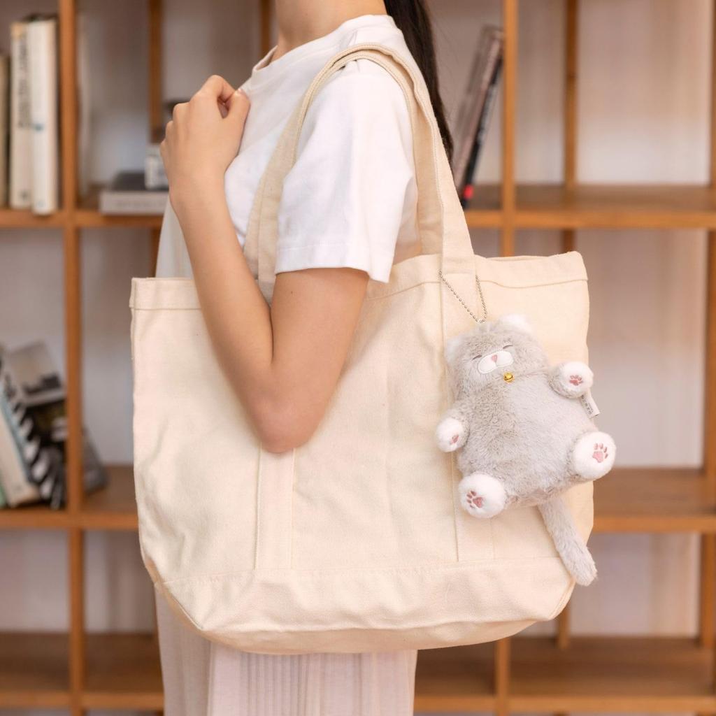 Livheart Chain Cat Mackerel and Tiger Mackerel Mascot, Positivity, (Total Length Approx. 14.5cm), Fluffy, Palm-Sized, 37724-72