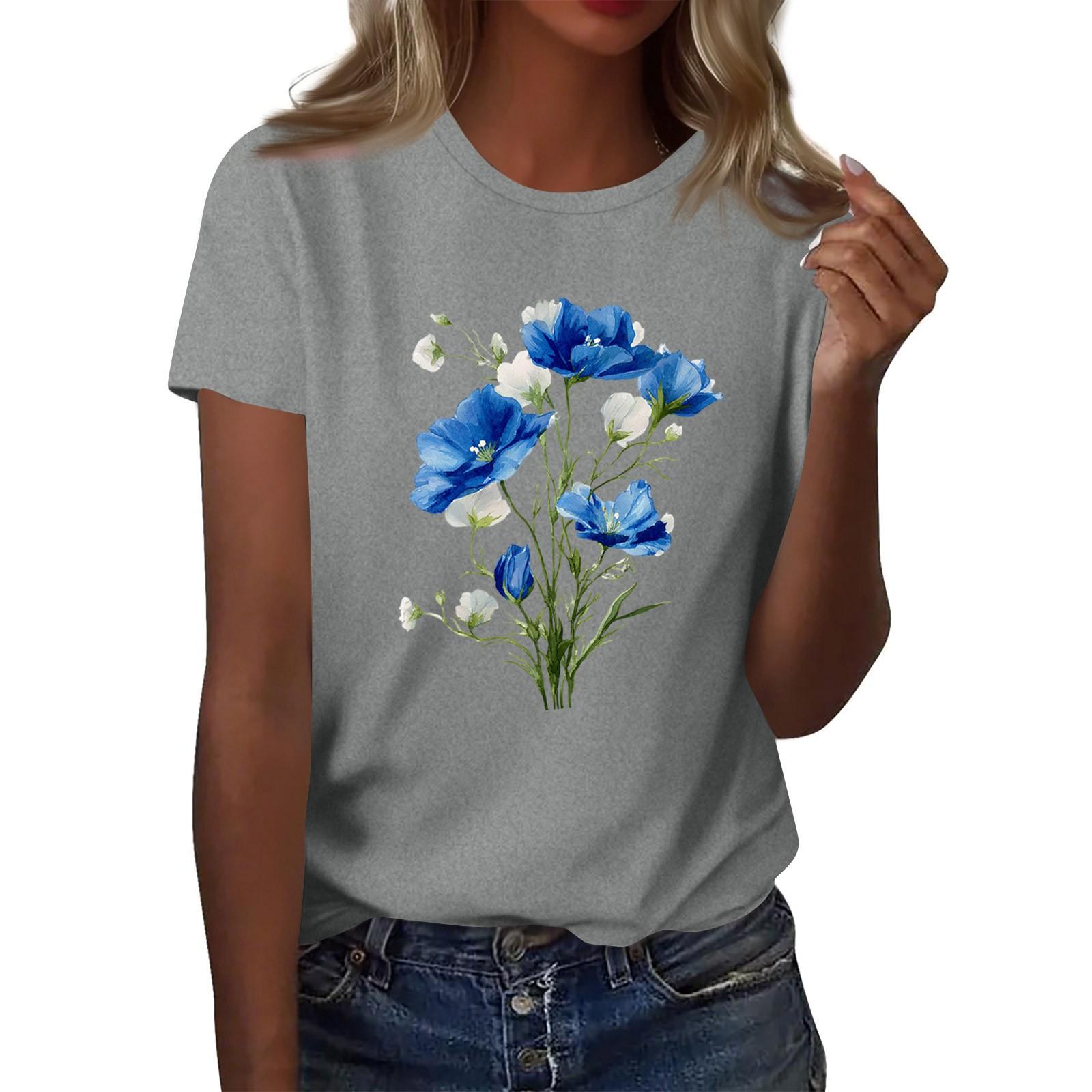 

Женская мода повседневная футболка с круглым вырезом и короткими рукавами, топ, футболка, топ XL