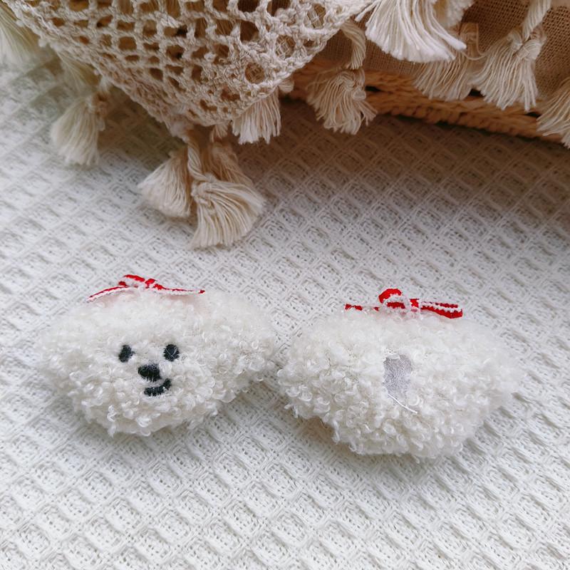 

Милая кудрявая брошь-щенок, аксессуар для волос и шарфа