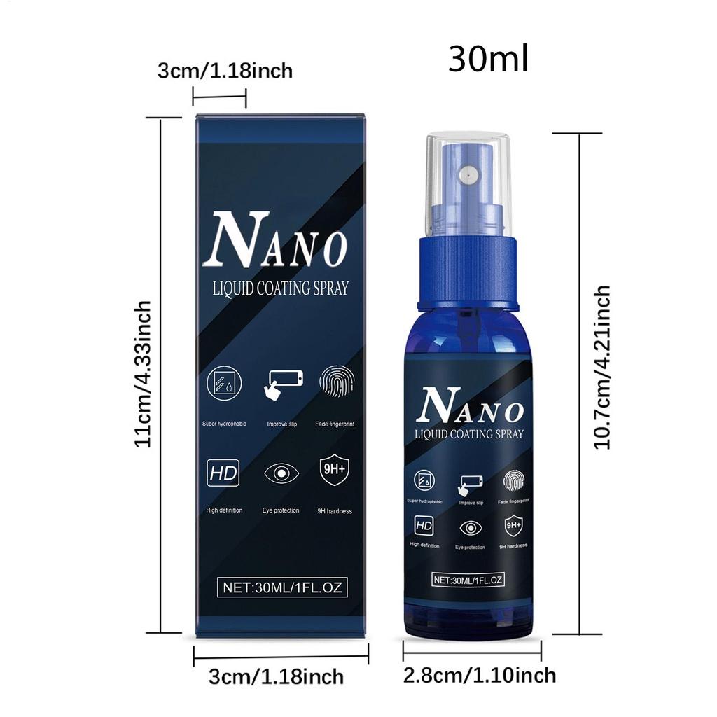 30ml Oleofobní povlakový liquid, Hydrofobní chránič obrazovky proti otiskům prstů pro čočky brýlí, Telefon, Tablet, Fotoaparát