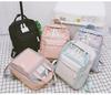2025 Sweet Little Fresh Contrast College Wind Handbag Students' Large-capacity Waterproof Backpack Fashion Casual Versatile Backpack