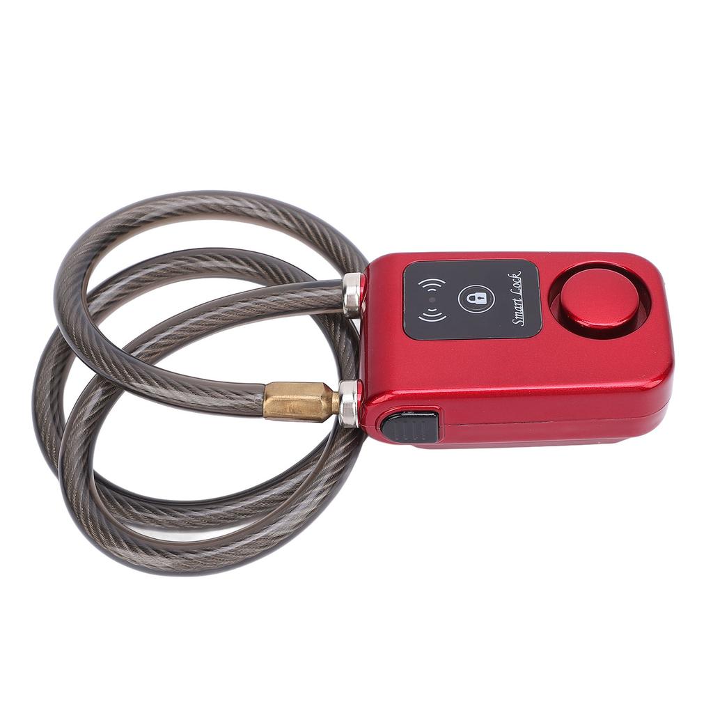 Keyless Bluetooth Motorcycle Lock IP44 Water Resistant Cycling Lock with Alarm APP Unlocking Vibration Alarm Anti Theft