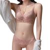 Bra and Panty Super High Side Wireless Soft [ANGJ] Set, Push-Up Bra, Bust-Enhancing, Design, Cleavage-Enhancing, Bra, Shapewear, Breathable,