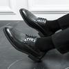 Fashion New Mens Shoes Classic Lace-Up Male Business Footwear Men's Leather Oxfords Dress Shoes Luxury Brand Men Wedding Dress Shoes