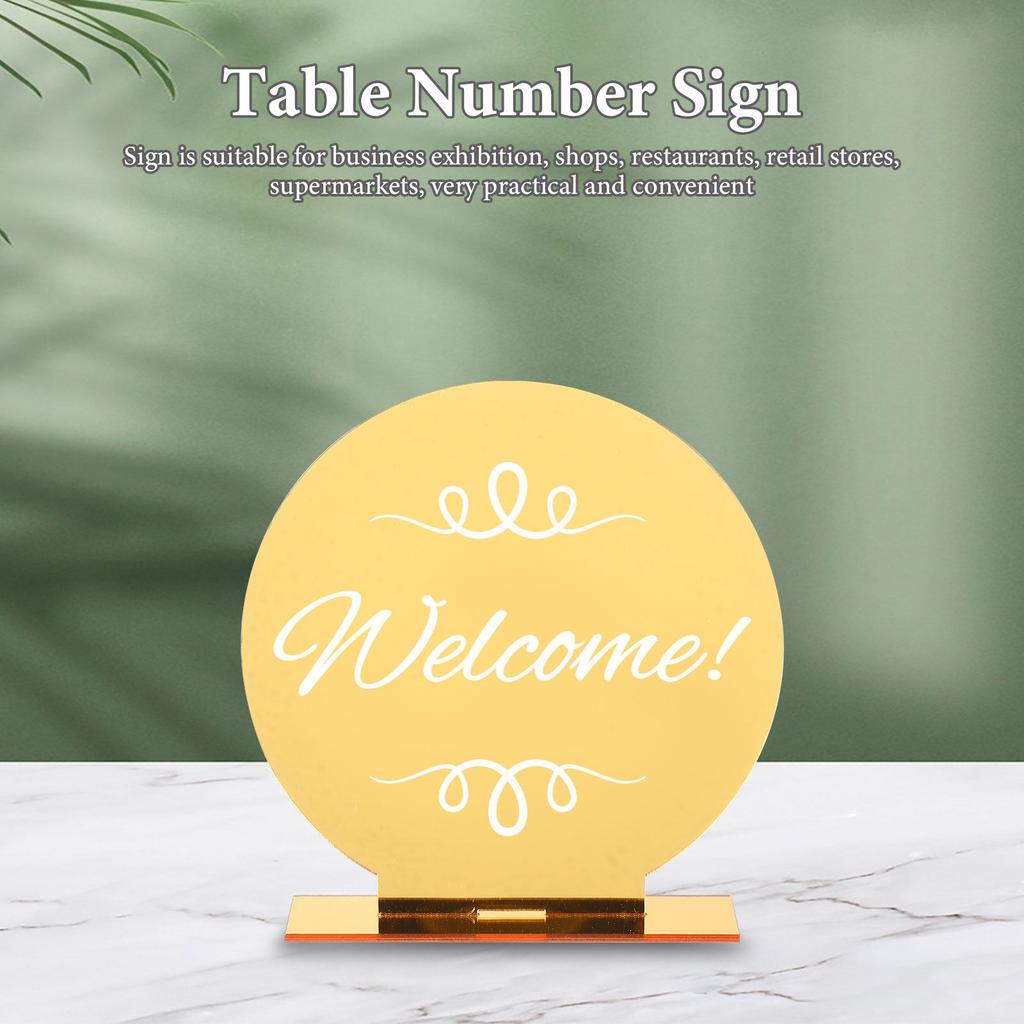 6 Sets Acrylic Table Number Signs Stand Wedding Party Reusable Blank Signs Elegant Reception Table Decor Acrylic Sign Blank