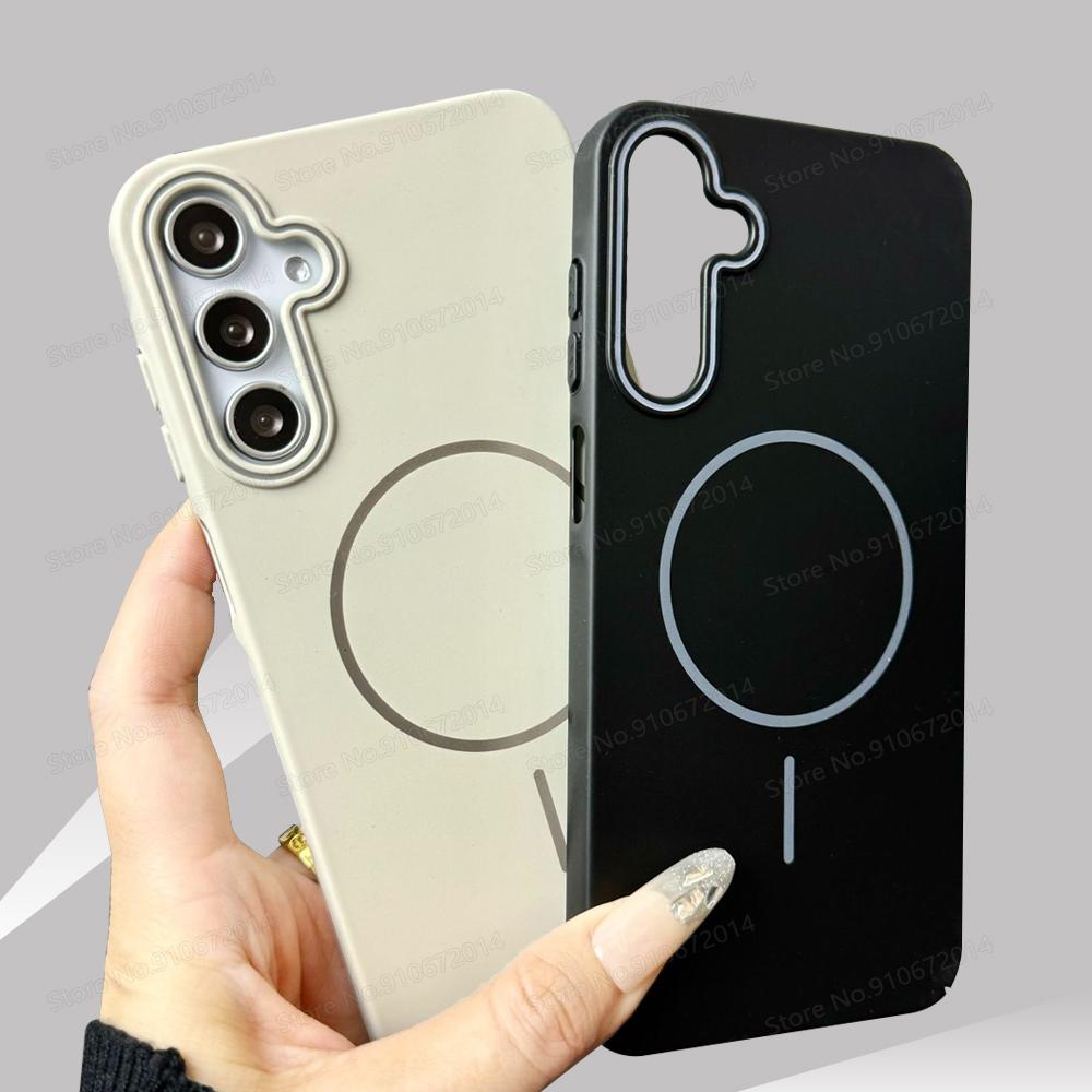 Luxusní tenký magnetický kryt pro Samsung Galaxy A55 A56 A26 A36 A06 A35 A25 A16 A15 5G Bezdrátové nabíjení Matný Nárazuvzdorný Tvrdý Kryt