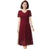 Elegant Floral Summer Chiffon Dress for Stylish Middle-Aged Women