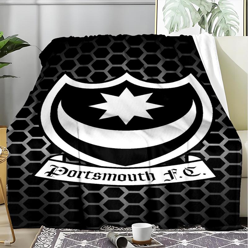 1PC Ports Fc Crest Printed Soft Flannel Blanket Throw for Adult Bedroom Living Room Sofa Camping Travel Fan gifts Christmas Gifts
