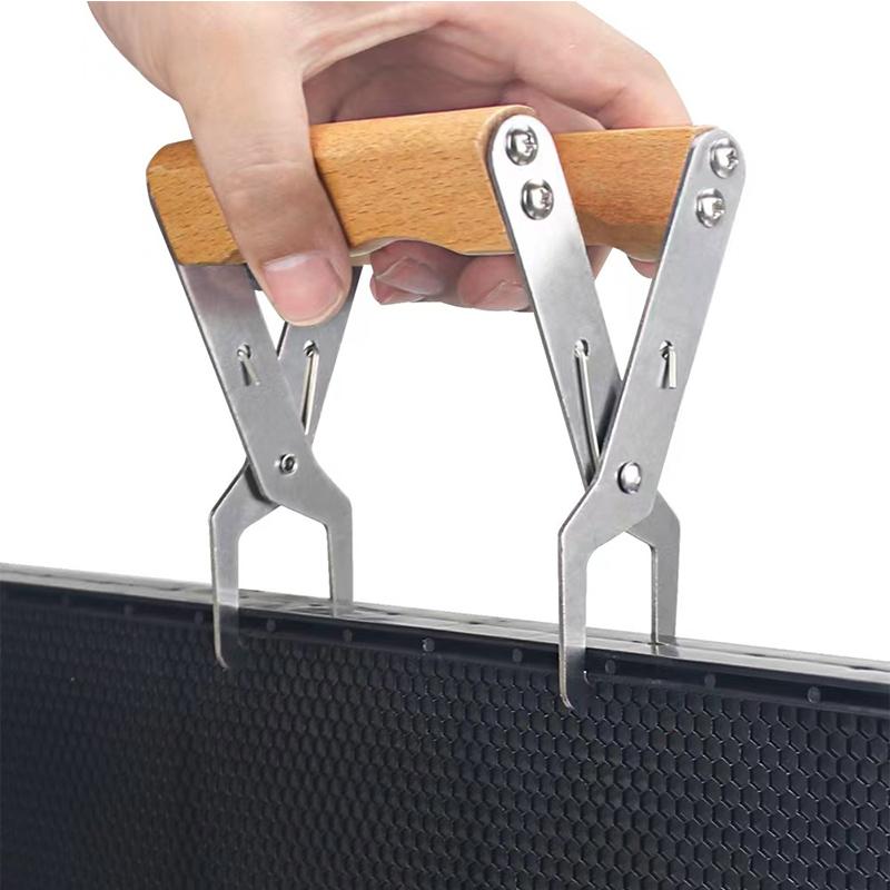 Supporto per telaio per arnia in acciaio inox, impugnatura per telaio di cattura, morsetto per arnia, accessori per apicoltura, strumento per aumentare il miele delle api