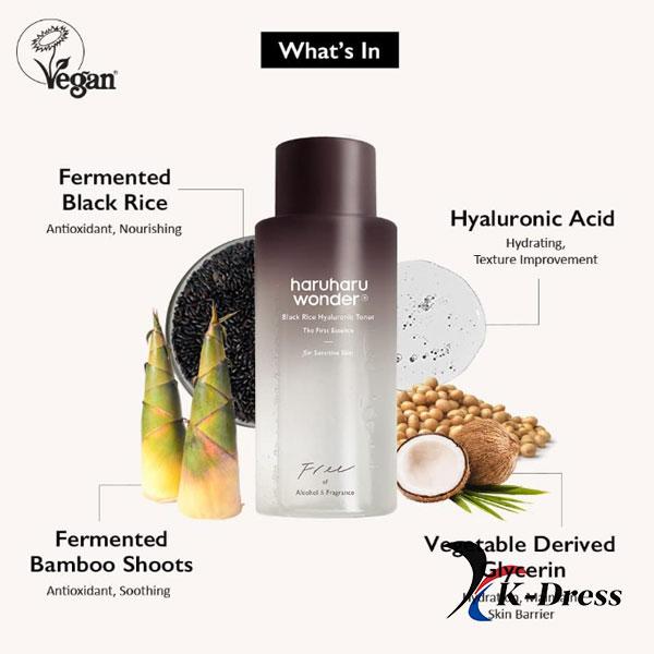 Haruharu Wonder Black Rice Hyaluronic Toner Free of Alcohol Fragrance 150ml