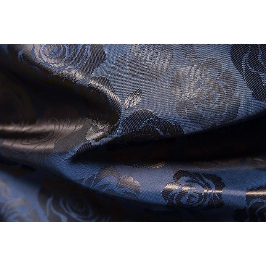 Men's Long Sleeve Fashionable Shirt Rose Print Casual Button Shirts Men Lapel Spring Formal Clothing
