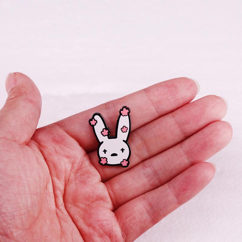 Bad Rascal Rapper Rabbit Cartoon Brooch Badge Accessory