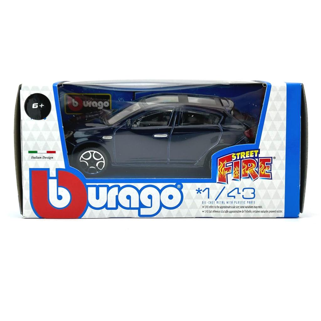 Bburago Alfa Romeo Giulietta Miniature Car Scale ALFA ROMEO GIULIETTA 2010 1/43 (Blue Metallic) [Used]
