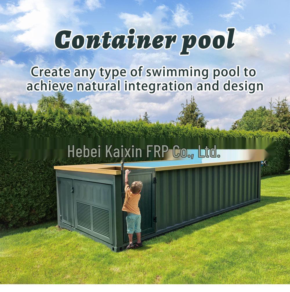 Large Fiberglass Outdoor Swimming Pool for Home or Villa