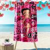 Betty Boop Print Beach Towel, Large Soft Quick Dry Towel for Beach Camping Swimming
