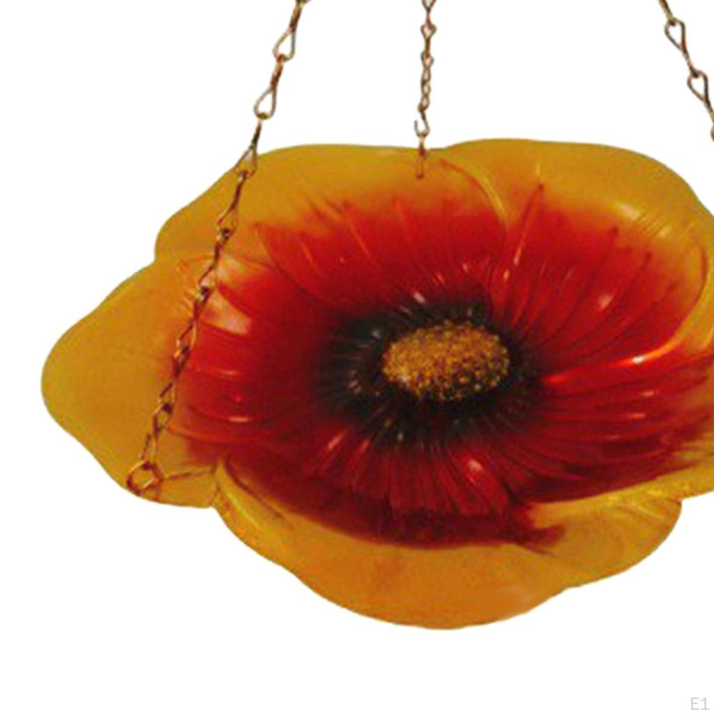 Hängen Vogel Feeder Lebensmittel Container Bad Floral Decor Robust Garten Dekoration Eisen für