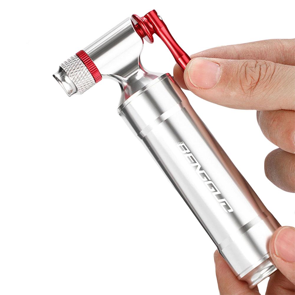 CO2 Bicycle Pump Schrader &  Valve Mini Bicycle Pump Aluminum Alloy CO2 Bike Tire Inflator for MTB Road Bike